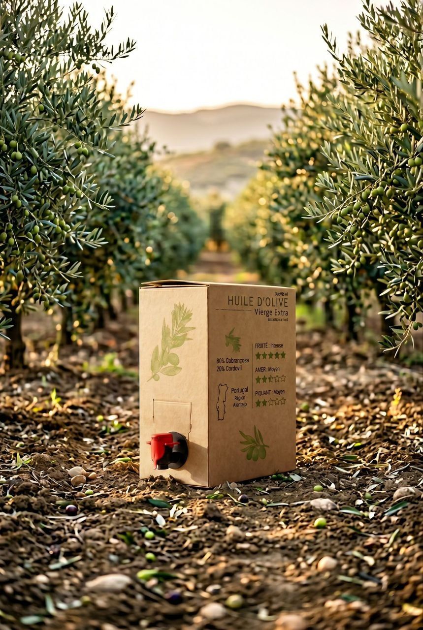 Huile d'olive dans l'oliveraie